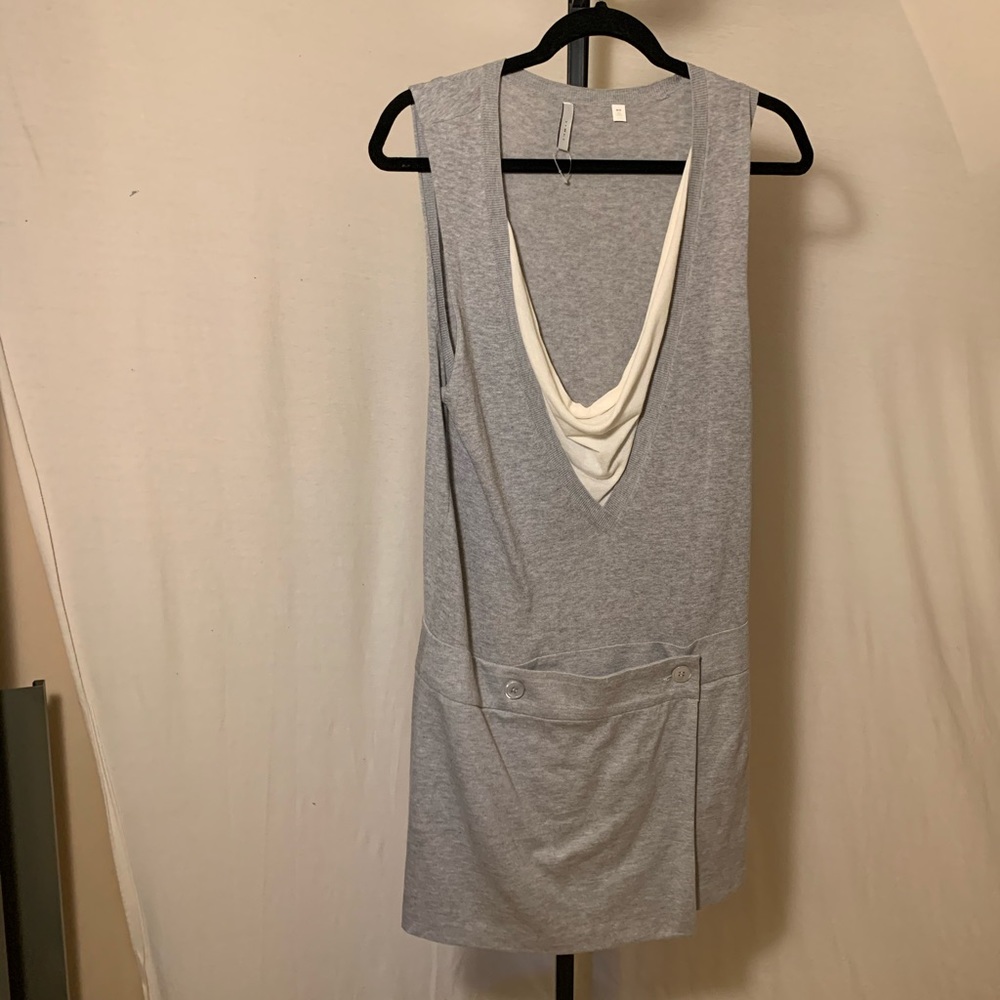 Iisli heather grey and cream dress